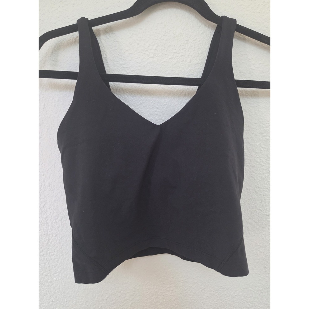Lululemon Womens Black Sleeveless Tank Top Scoop Neck Activewear Athleisure
